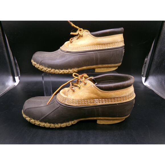 LL Bean Bean Boots Mens Size 9.5 Low Moc Boot Made in Maine GUC main image 7